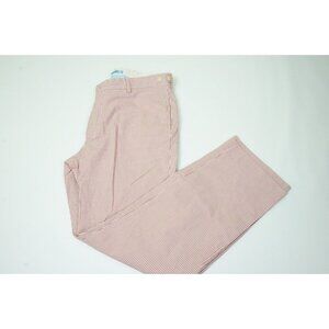 Hackett London White Red Candy Striped 100% Cotton Summer Pants Sz 34